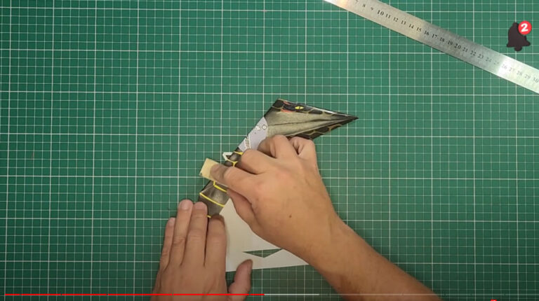 Step6 to Fold an F-16 Paper Airplane Jet
